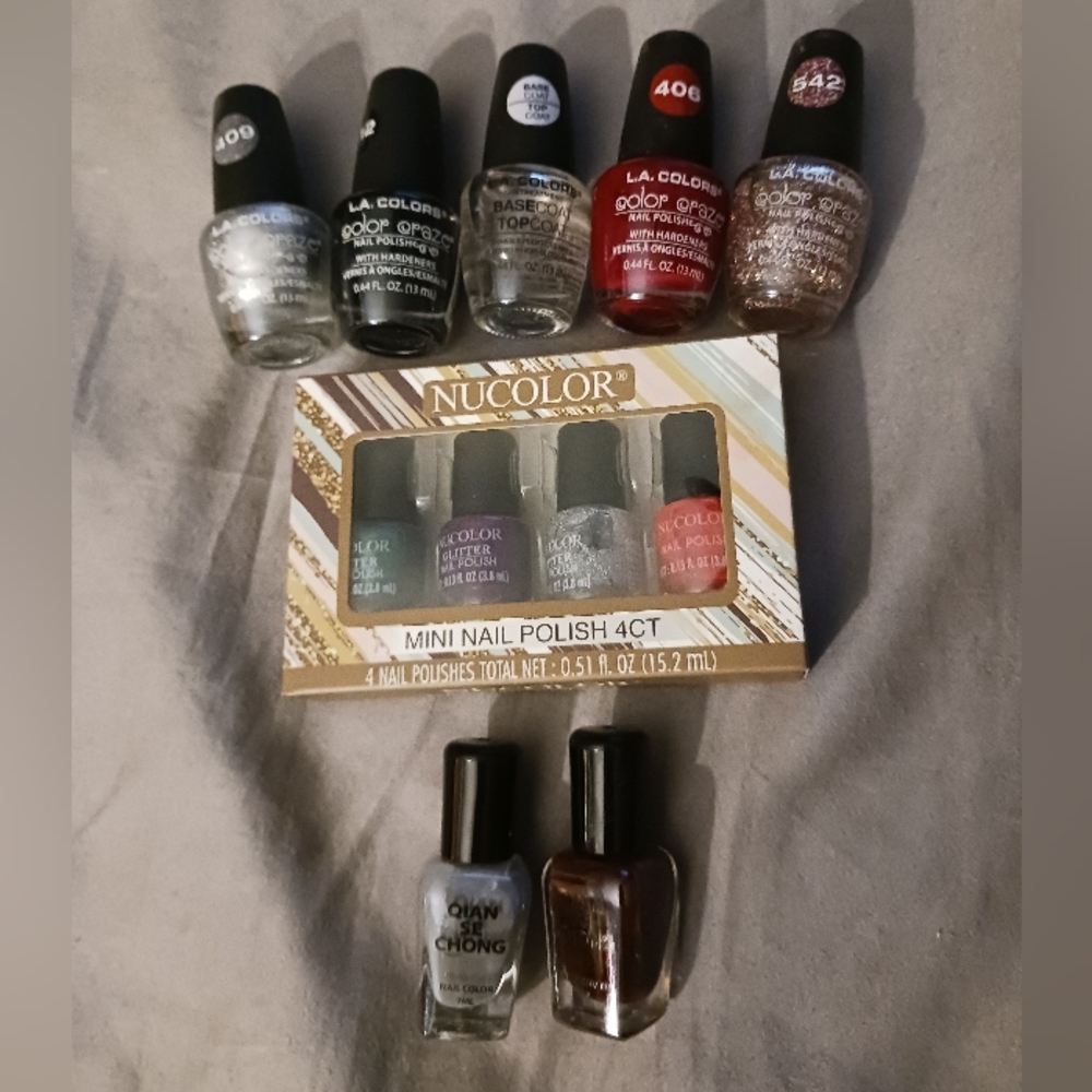 NUCOLOR Mini Nail Polish Set with LA Colors